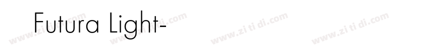 英文字体Futura Light字体转换